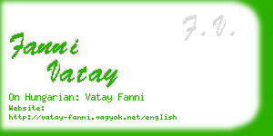 fanni vatay business card